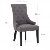 Silla Madera Tela - Ascot Gris Oscuro