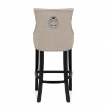 Taburete Madera Tela - Ascot Gris Pardo