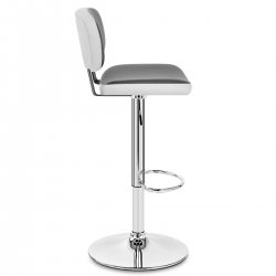 Taburete Polipiel Cromado - Edge Negro