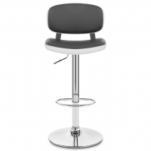 Taburete Polipiel Cromado - Edge Metal