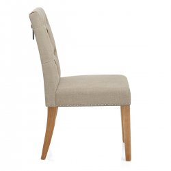 Silla Tela Roble - Barrington Crema