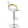 Taburete Polipiel Cromo - Burton Blanco