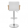 Taburete Polipiel Cromo - Burton Blanco