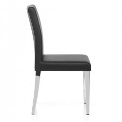 Silla Polipiel Cromo - Dash Negro