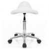 Sillín Polipiel Cromo - Saddle Deluxe Blanco
