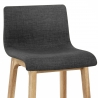 Taburete Madera Tela - Drift Gris Oscuro
