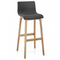 Taburete Madera Tela - Drift Gris Oscuro