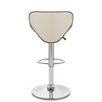 Taburete Polipiel Cromo - Félix Crema