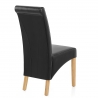 Silla Cuero Regenerado Madera - Carlo Roble Negro
