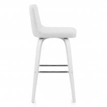 Taburete Polipiel Madera - Carlota Blanco