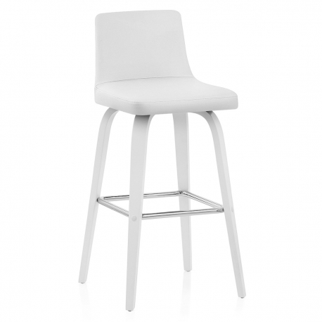 Taburete Polipiel Madera - Carlota Blanco