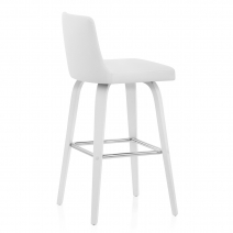 Taburete Polipiel Madera - Carlota Blanco