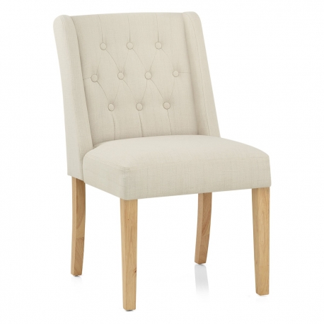 Silla Tela Roble - Chatsworth Crema