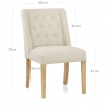 Silla Tela Roble - Chatsworth Crema