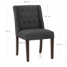 Silla Tela Nogal - Chatsworth Metal
