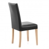 Silla Cuero Regenerado Madera - Chicago Roble Negro