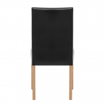 Silla Cuero Regenerado Madera - Chicago Roble Negro