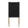 Silla Cuero Regenerado Madera - Chicago Roble Negro