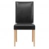 Silla Cuero Regenerado Madera - Chicago Roble Negro