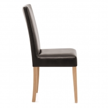 Silla Cuero Regenerado Madera - Chicago Roble Marrón