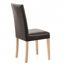 Silla Cuero Regenerado Madera - Chicago Roble Marrón