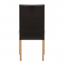 Silla Cuero Regenerado Madera - Chicago Roble Marrón