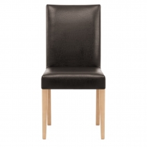 Silla Cuero Regenerado Madera - Chicago Roble Marrón