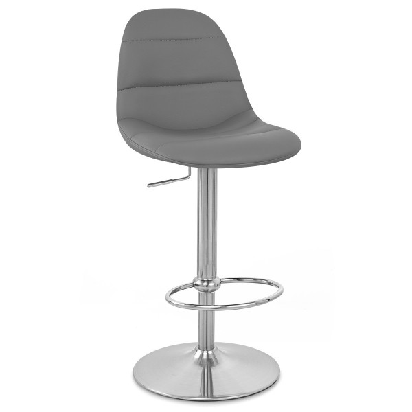 Taburete Polipiel Satinado - Ferrero Gris Taburete Polipiel Satinado - Ferrero Gris