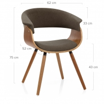 Silla Tela Madera - Grafton Marrón