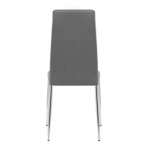 Silla Cuero Sintético Cromo - Francesca Metal