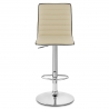 Taburete Polipiel Cromo - Hiline Crema