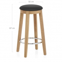 Taburete Roble - Ikon Negro