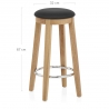Taburete Roble - Ikon Negro