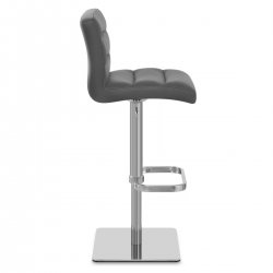 Taburete Cuero Auténtico Satinado - Lush Negro