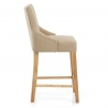 Taburete Tela Madera - Magna Crema