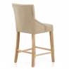 Taburete Tela Madera - Magna Crema