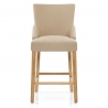 Taburete Tela Madera - Magna Crema