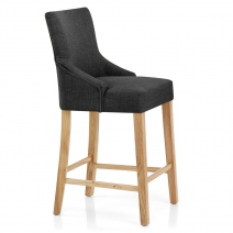 Taburete Tela Madera - Magna Metal