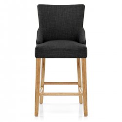 Taburete Tela Madera - Magna Crema