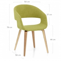 Silla Tela Madera - Marcus Verde