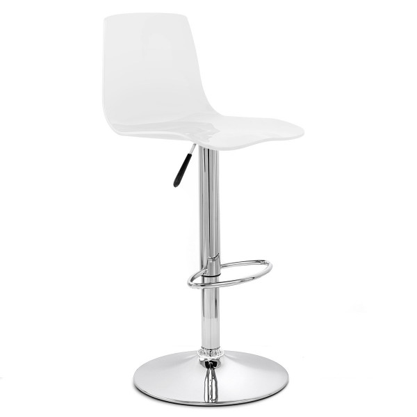 Taburete Plástico Cromo - Odyssey Blanco Taburete Plástico Cromo - Odyssey Blanco