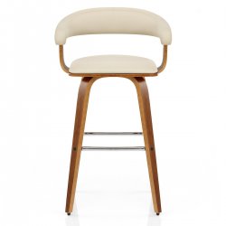 Taburete Madera Polipiel - Ontario Marrón