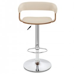 Taburete Madera Cromo - Orlando Negro