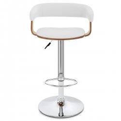 Taburete Madera Cromo - Orlando Negro