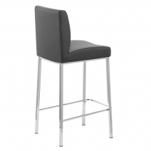 Taburete Polipiel Cromo - Pacino Negro