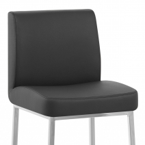 Taburete Polipiel Cromo - Pacino Negro