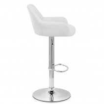 Taburete Polipiel Cromo - Sassi Blanco