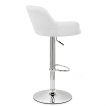 Taburete Polipiel Cromo - Sassi Blanco