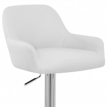 Taburete Polipiel Cromo - Sassi Blanco
