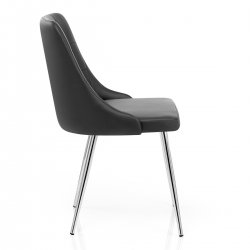 Silla Polipiel Cromo - Shanghai Crema
